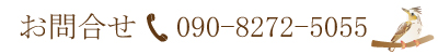 Tel.090-8272-5055・お問い合わせ・ご予約はこちら
